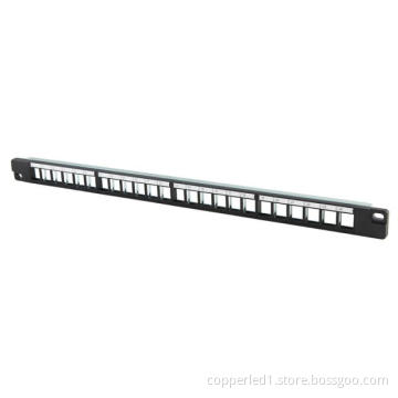 FTP Blank 0.5U Patch Panel 24Port without Back Bar
